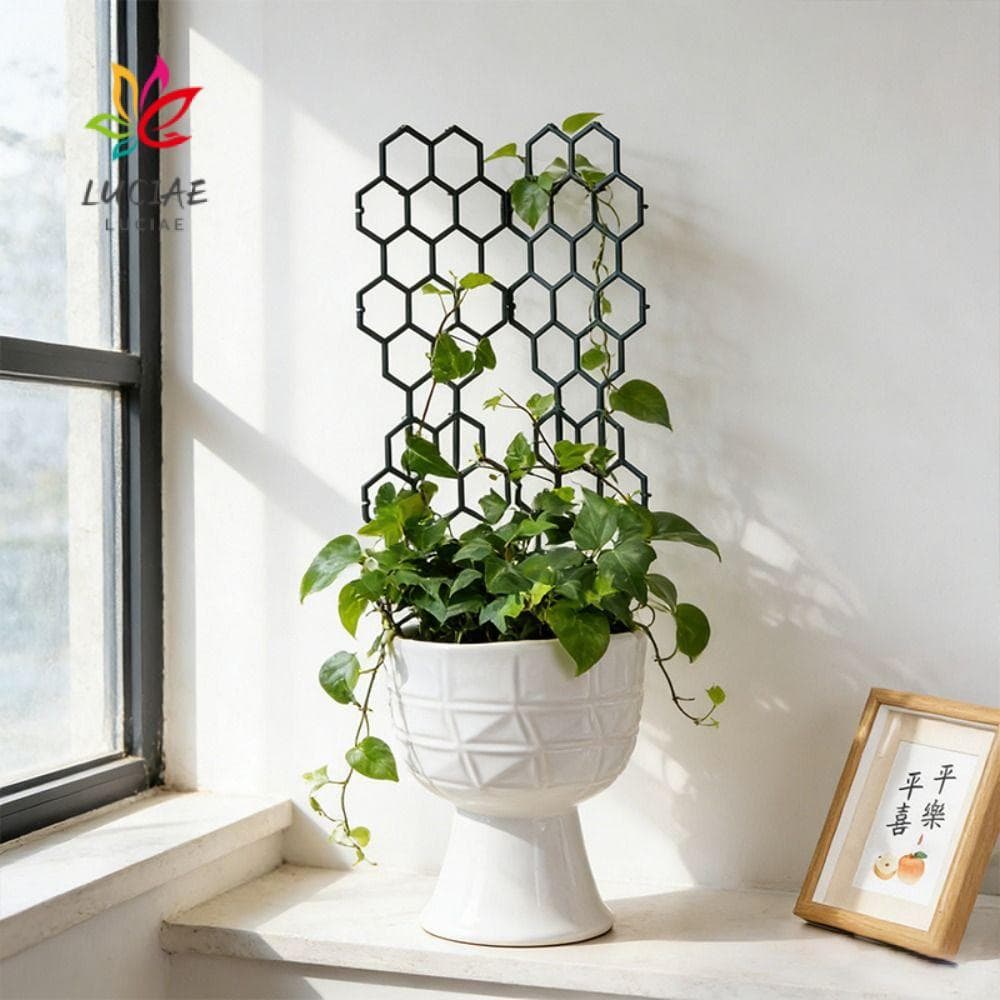 Suporte Para Plantas LUCIAE , Treliça Empilhável À Prova De Vento Em Favo De Mel , Estrutura De Escalada Durável Jardim