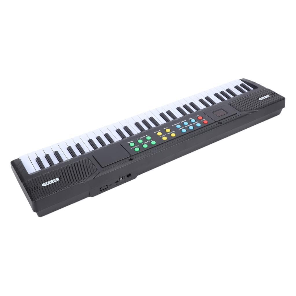 doplay-BR Teclado eletrônico de 61 teclas Piano 200 tons Ritmos com microfone Metrônomo Modo de ensino Digital portátil
