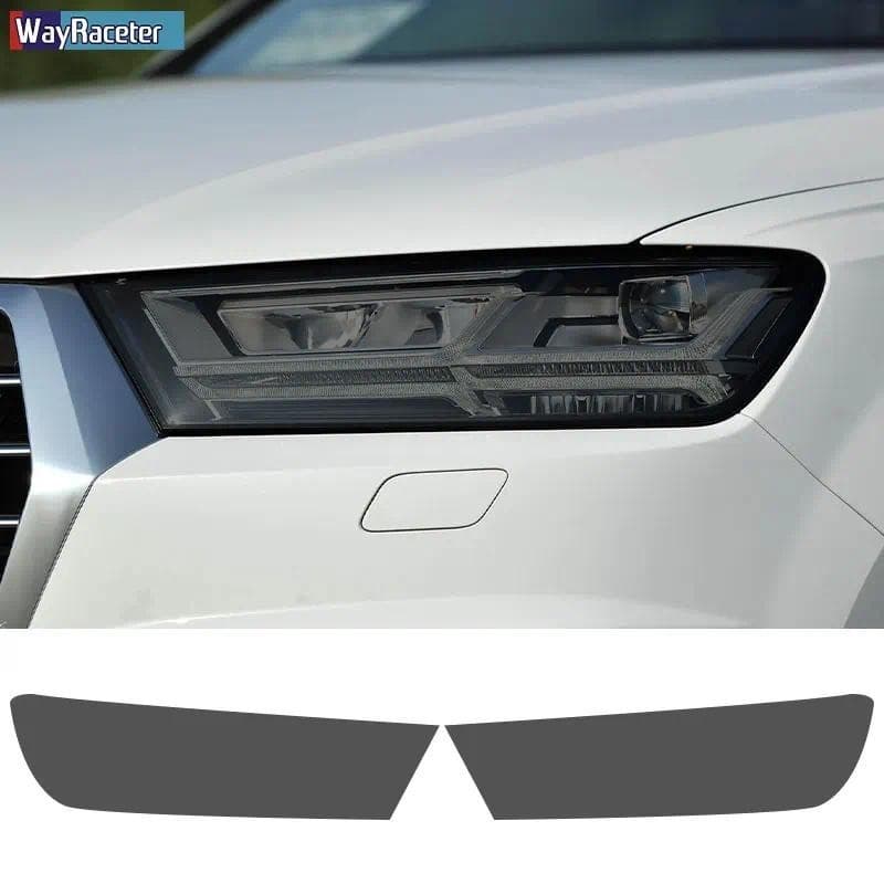 2 Pçs Película Protetora Do Farol Carro Transparente Fumado Preto TPU Adesivo Para Audi Q7 4M 2016-On SQ7 2020 2021 2022