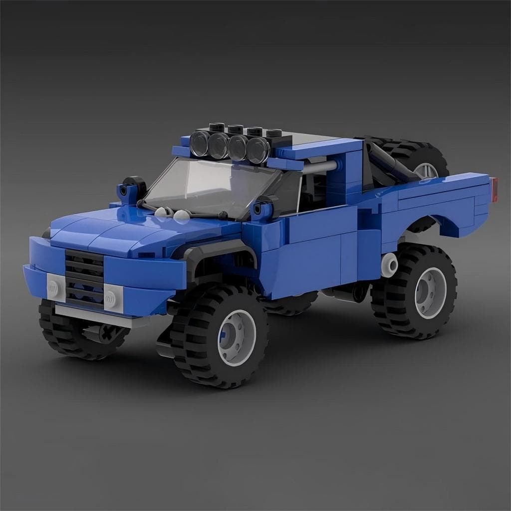 MOC Baja Trophy Truck Compatível com Blocos de Construção Criativos, Modelo de Carro Decorativo para Homens