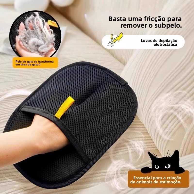 Luva para Remoção de Pelos de Animais, Limpador de Pelos de Gato, Ferramenta para Remoção de Pelos de Gato, Escova para
