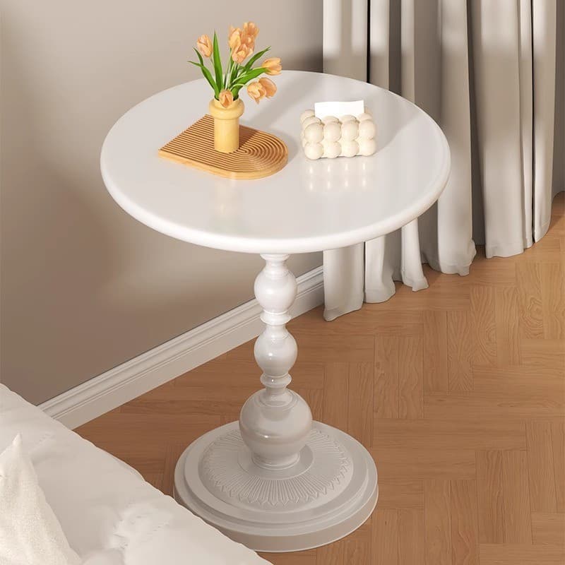 [Novo produto] Mesa de centro pequena Mesa redonda pequena Sofá moderno e minimalista lateral Armário lateral Mesa