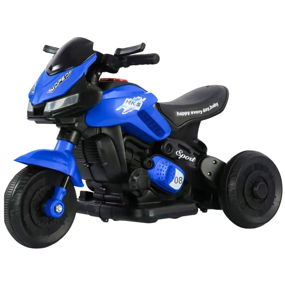 Moto Elétrica Infantil 6V Azul Com Luz Som Frente E Ré Kids Unitoys