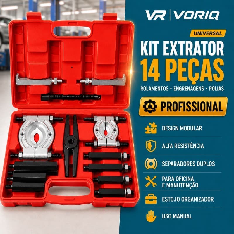 Extrator Universal de Rolamentos Alternador  E Câmbio 14pecas Para Alternador Câmbio e Uso em Oficinas