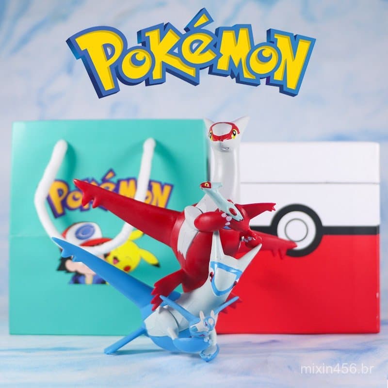 Novo produto: Modelo de figura móvel de Latios e Latias, boneco de brinquedo Pokémon.