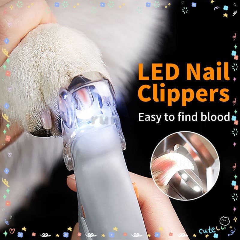 Cortador de unhas profissional para gatos e cães com luz LED transparente YOIR