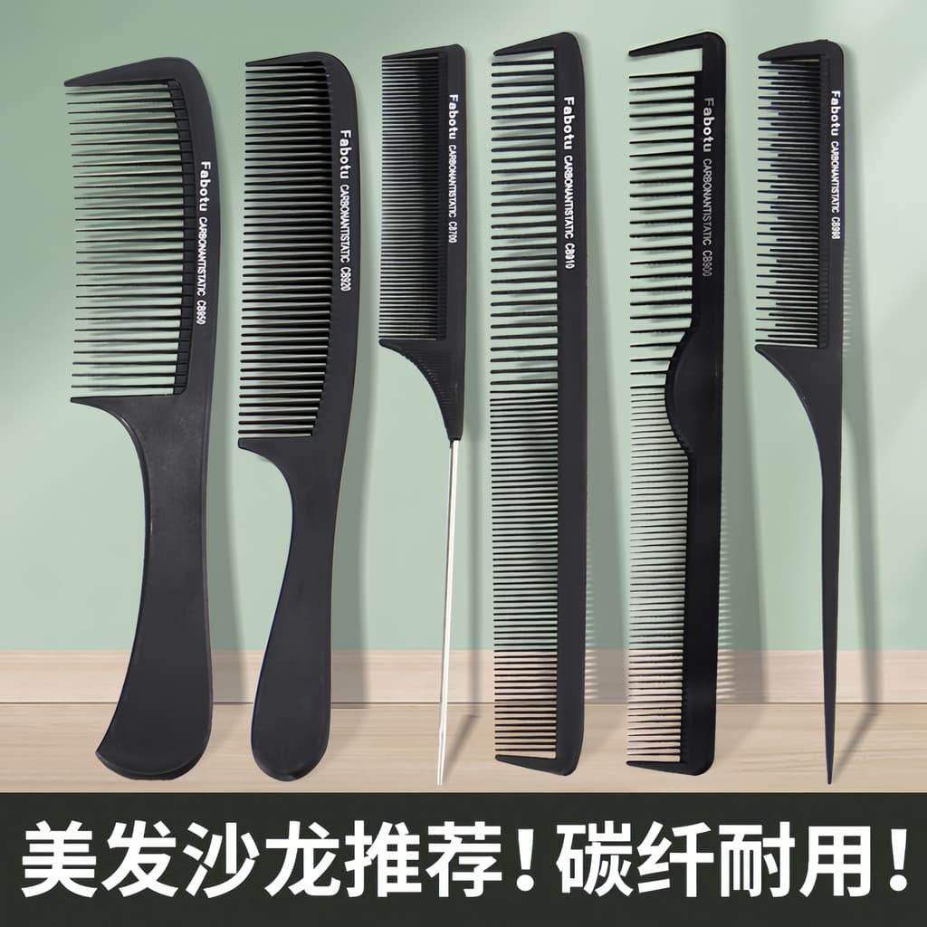 Pente feminino dedicado cabelo longo apontado cauda pente portátil doméstico cabeleireiro corte de cabelo masculino Anti
