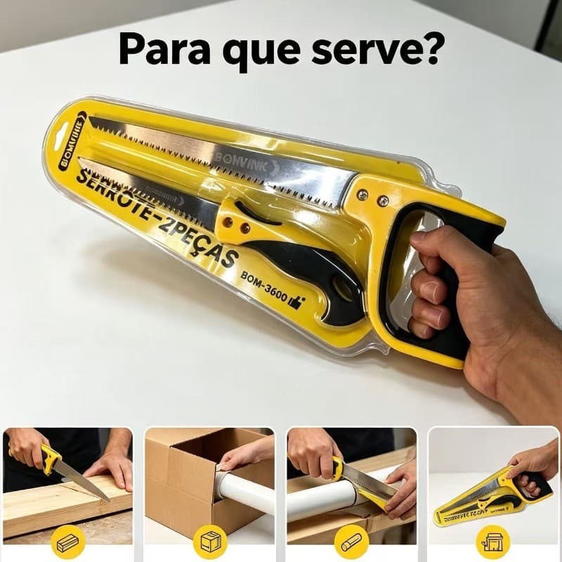 Serrote Profissional – Jogo com 2 Peças Resistentes e Afiadas