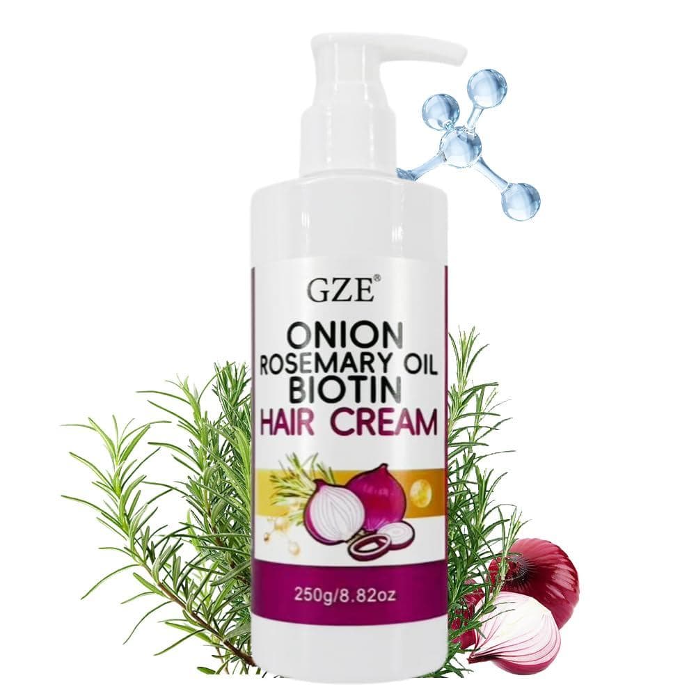 Creme para Crescimento Capilar GZE com Cebola, Óleo de Alecrim e Biotina |   Fortalece o cabelo, reduz a quebra. |   Man