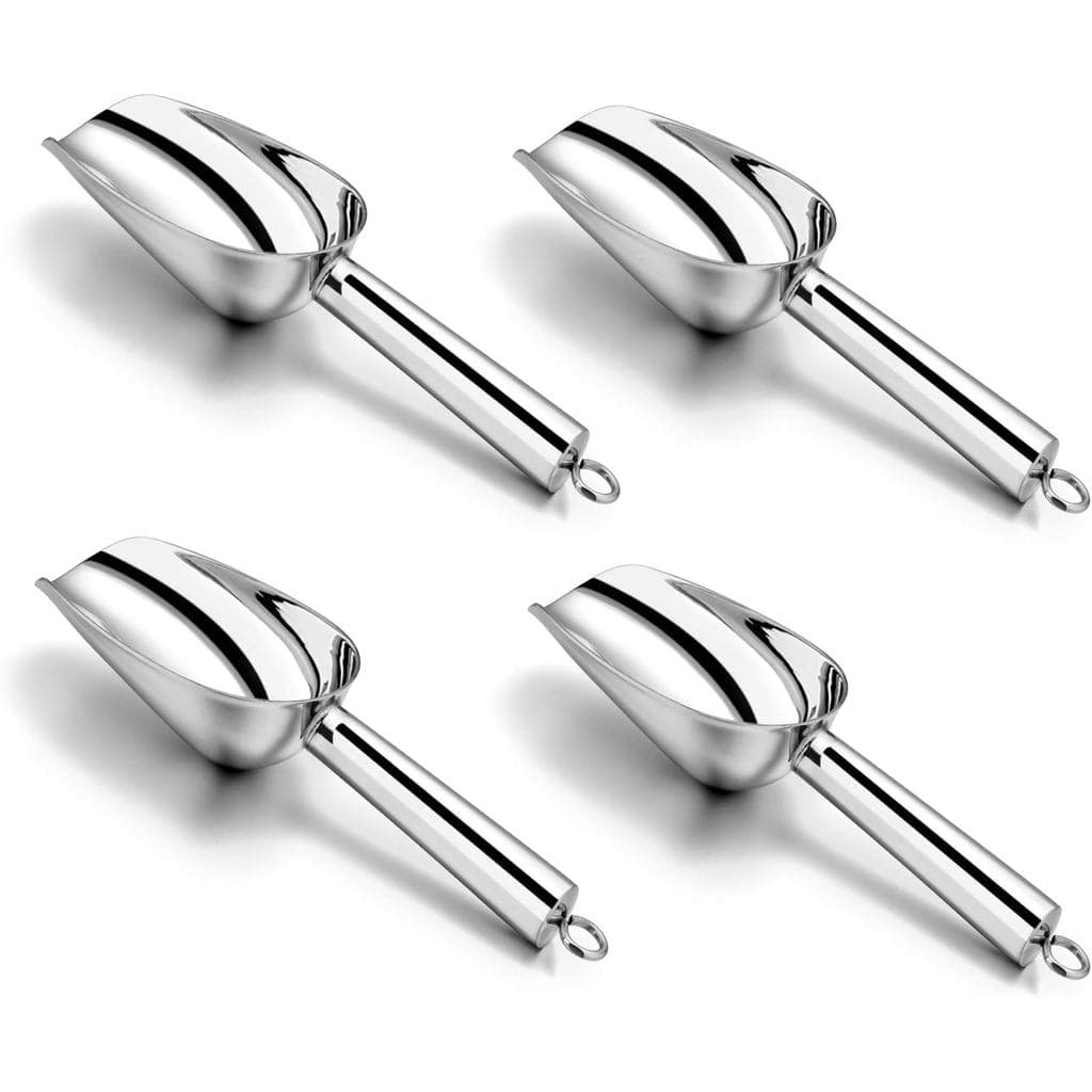 Conjunto de 4 Mini Colheres P&P CHEF, Colheres Pequenas de Aço Inoxidável para Doces e Gelo para Casa, Bar, Buffet, Casa