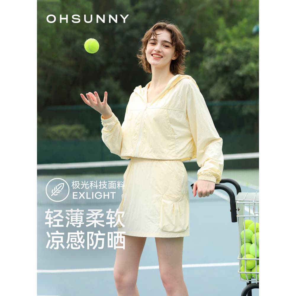 Ohsunny Cool Sensation Protetor Solar Roupas Femininas À Prova de Ultravioleta Curto Ao Ar Livre Leve Homem Pequeno Roup