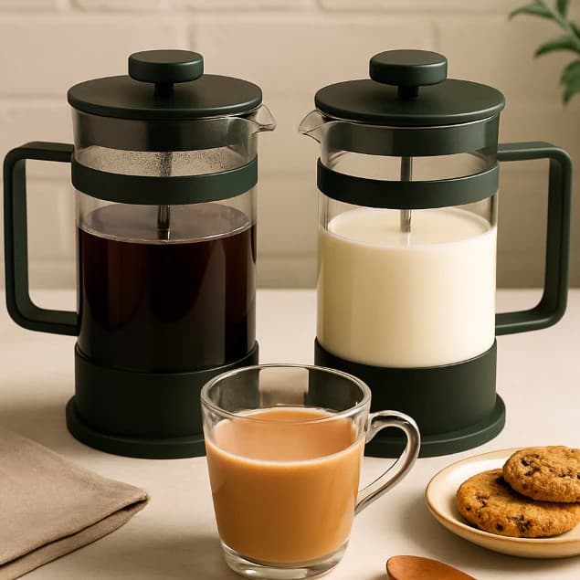 Cafeteira Francesa Prensa Fazer Preparo Leite Aquecedor Bebida Alimento Bule Fervedor
