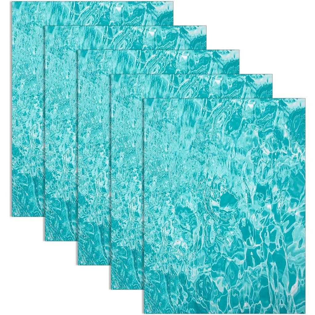 5 Folhas de Adesivo de Água com Efeito de Ondulação Artificial, Folha de Efeito de Água Ondulada para DIY, Suprimentos p