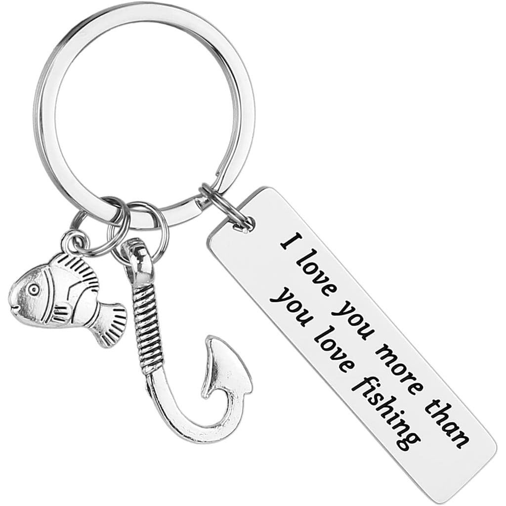 Chaveiro de Pesca - Eu Te Amo Mais do que Você Gosta de Pescar - Presente para Pai, Namorado, Marido, Noivo, Aniversário