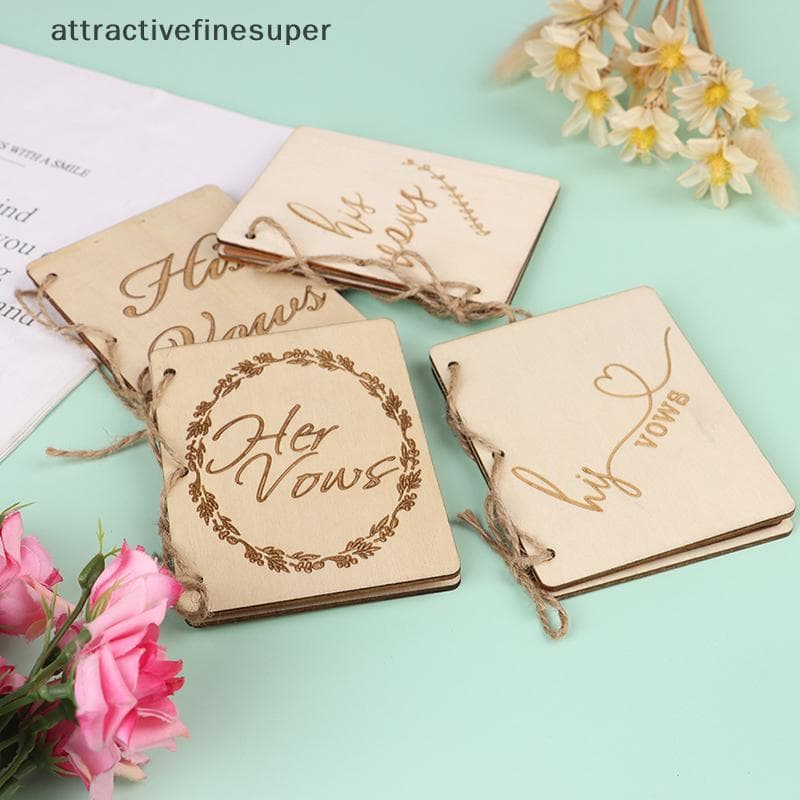 2 Pçs Livros De Voto De Casamento Caderno Criativo Resistente Manual De Papel Kraft