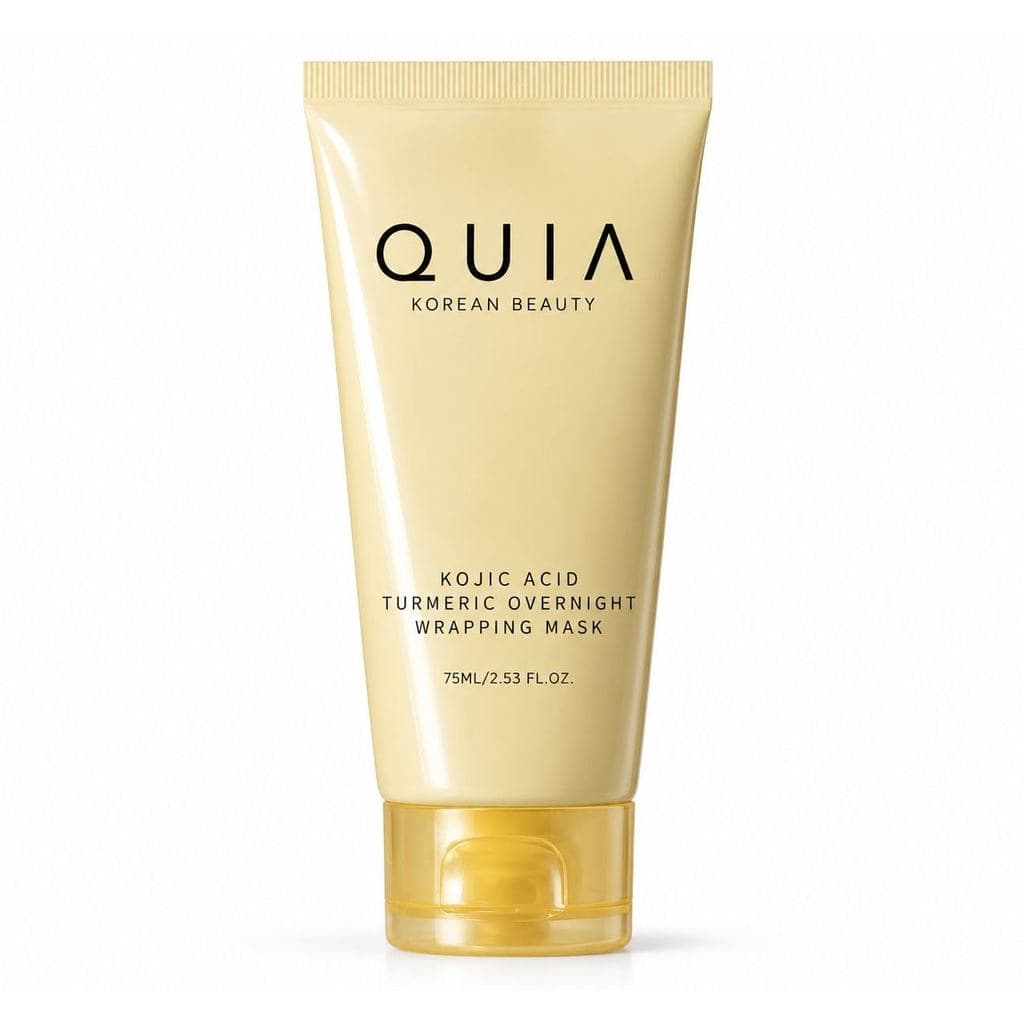 QUIATurmeric+KojicAcidOvernightWrappingMask–HydrationMaskforGlowing–EvensTone,hesRednessandImprovesTexture–Koreancare75M