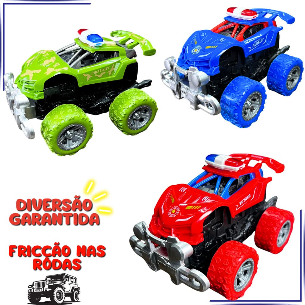 Carrinho 4x4 Fricção Giro 360° Carro Stunt Infantil Fricção