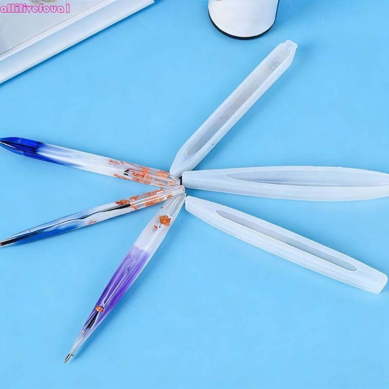 allilivefoua1 Molde De Caneta Esferográfica De Silicone , Fácil De Usar E Limpar , Para Artesanato , Instrumentos De Esc