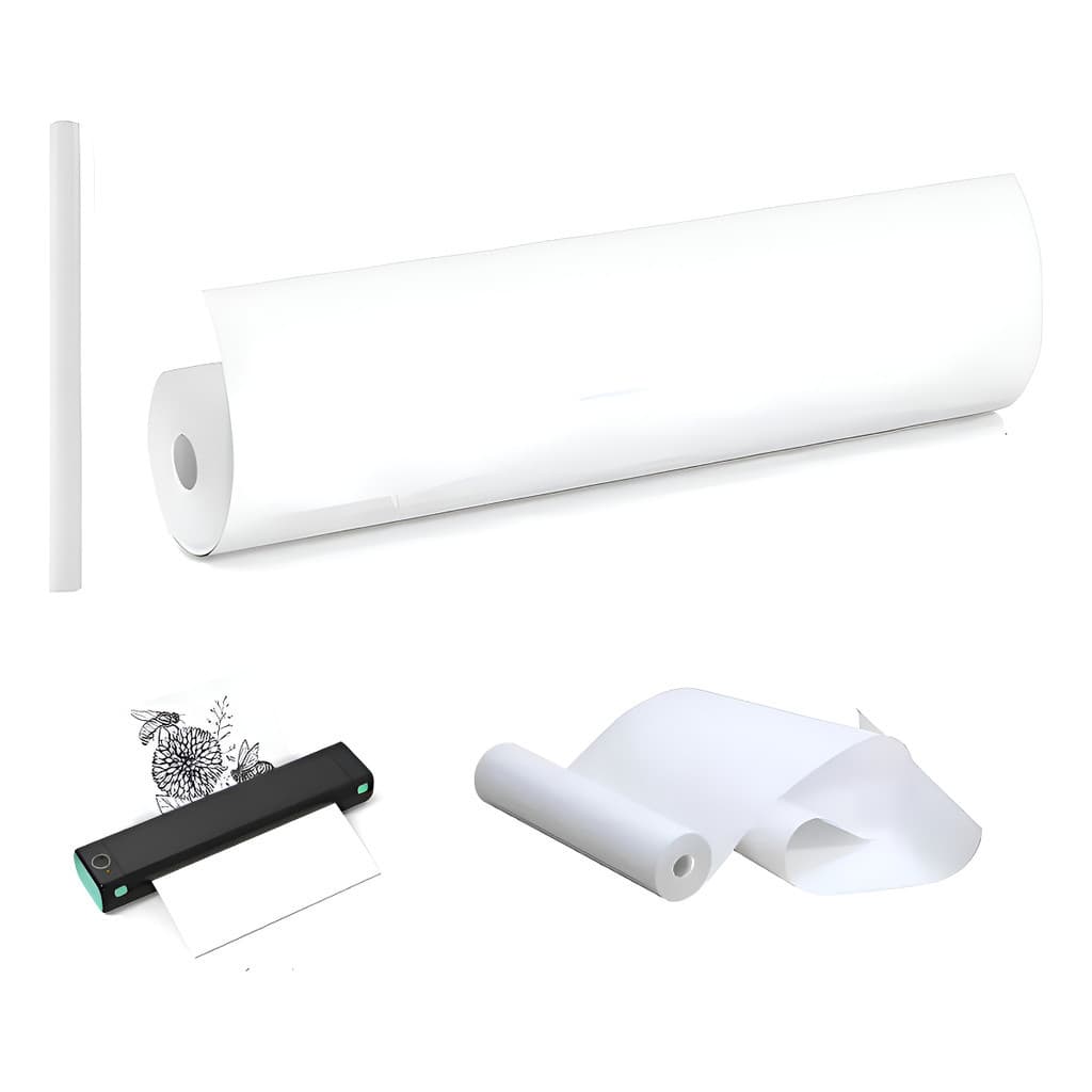 Bobina Papel Térmico A4 Impressora 50 Folhas Bluetooth Branco P2130