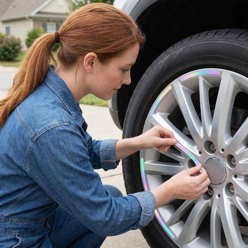 20 Pçs Stiers Reflexivos Para Carro Motocicleta Roda Aro Noite Tiras De Advertência Segurança Fita À Prova Dwaterproof Á