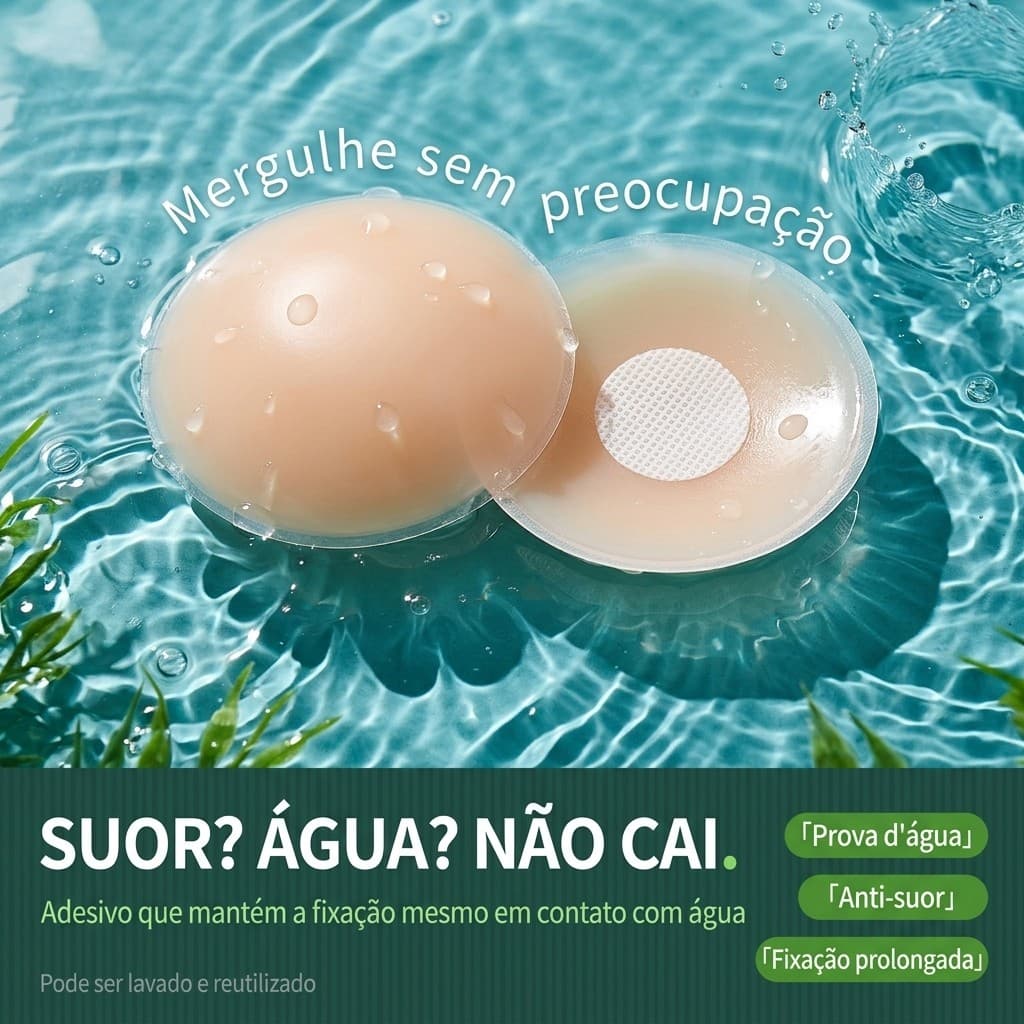 Cobertura de Mamilo de Silicone Adesiva Invisível Reutilizável e Protetor de Seio e Peito Tapa Mamilos para Mulheres