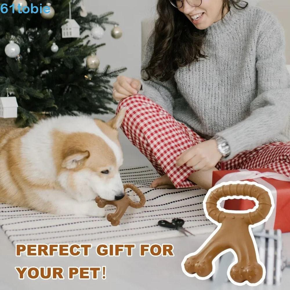 TOBIE Cão Mastigar Vara , Brinquedos Criativos Duráveis Do Molar Filhote De Cachorro , Osso Portátil Resistente À Mordid