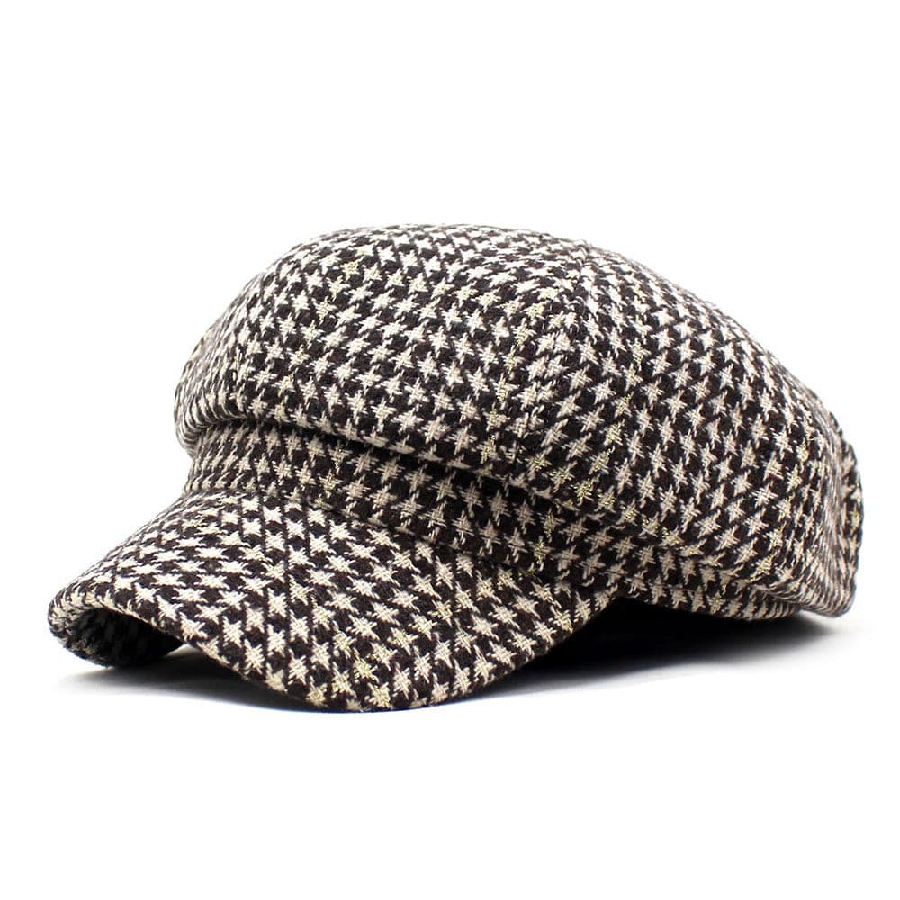 Boné clássico retrô octogonal estilo newsboy para homens e mulheres, chapéu de outono para meninas, WCIN feminino.