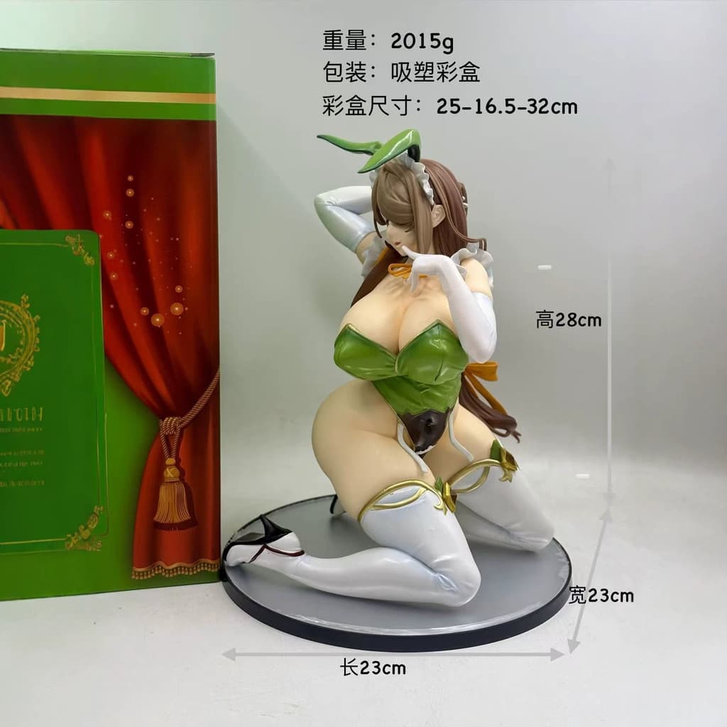 Menina bonita doméstica ajoelhado postura mil milhas GAN coelho menina figura modelo ornamentos