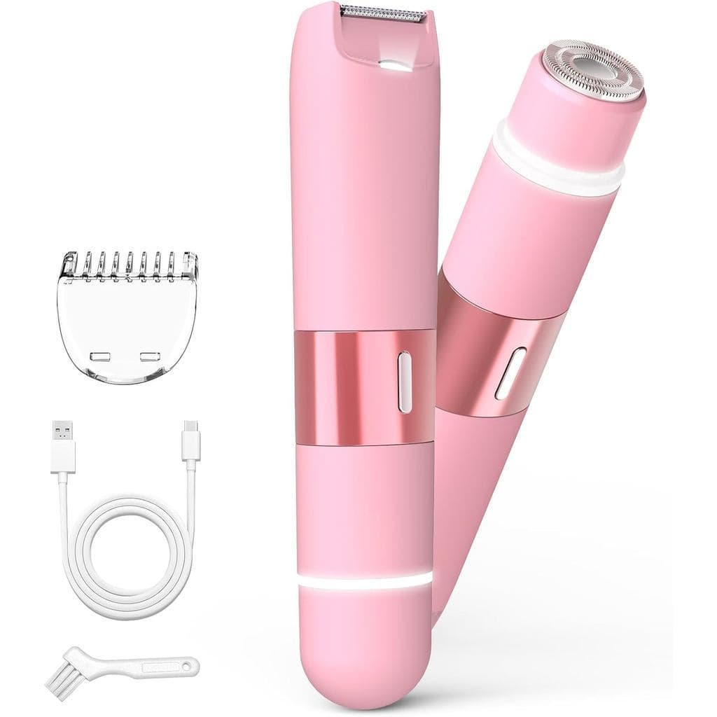 Aparador de Biquíni Feminino, Aparador Elétrico de Cabeça Dupla, Aparador de Pelos para Área Íntima com Nível de Proteçã