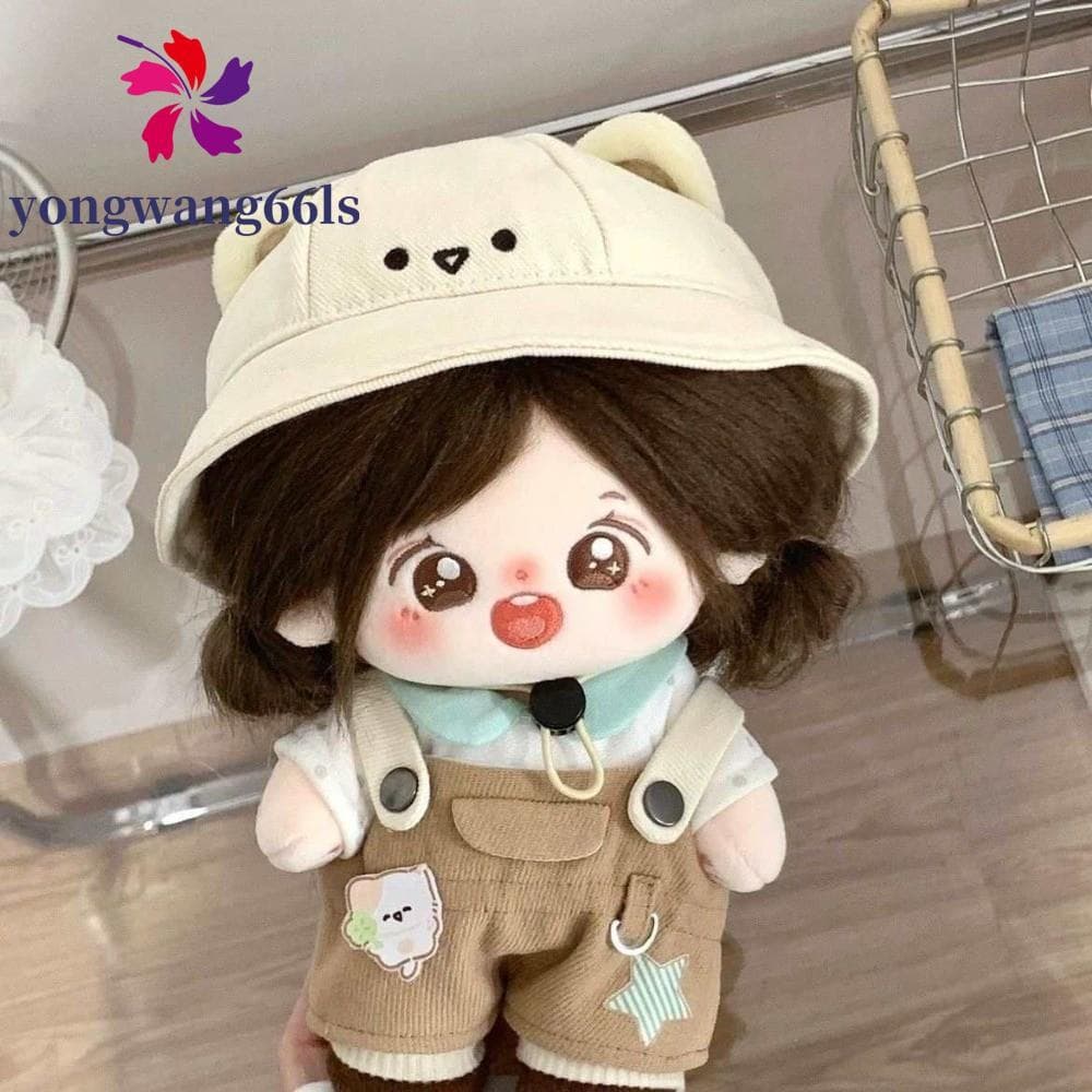 YONGWANG 1 Conjunto De Roupas De Boneca De Algodão , Chapéu De Urso De Gato , De 20 Cm Pelúcia Da Moda
