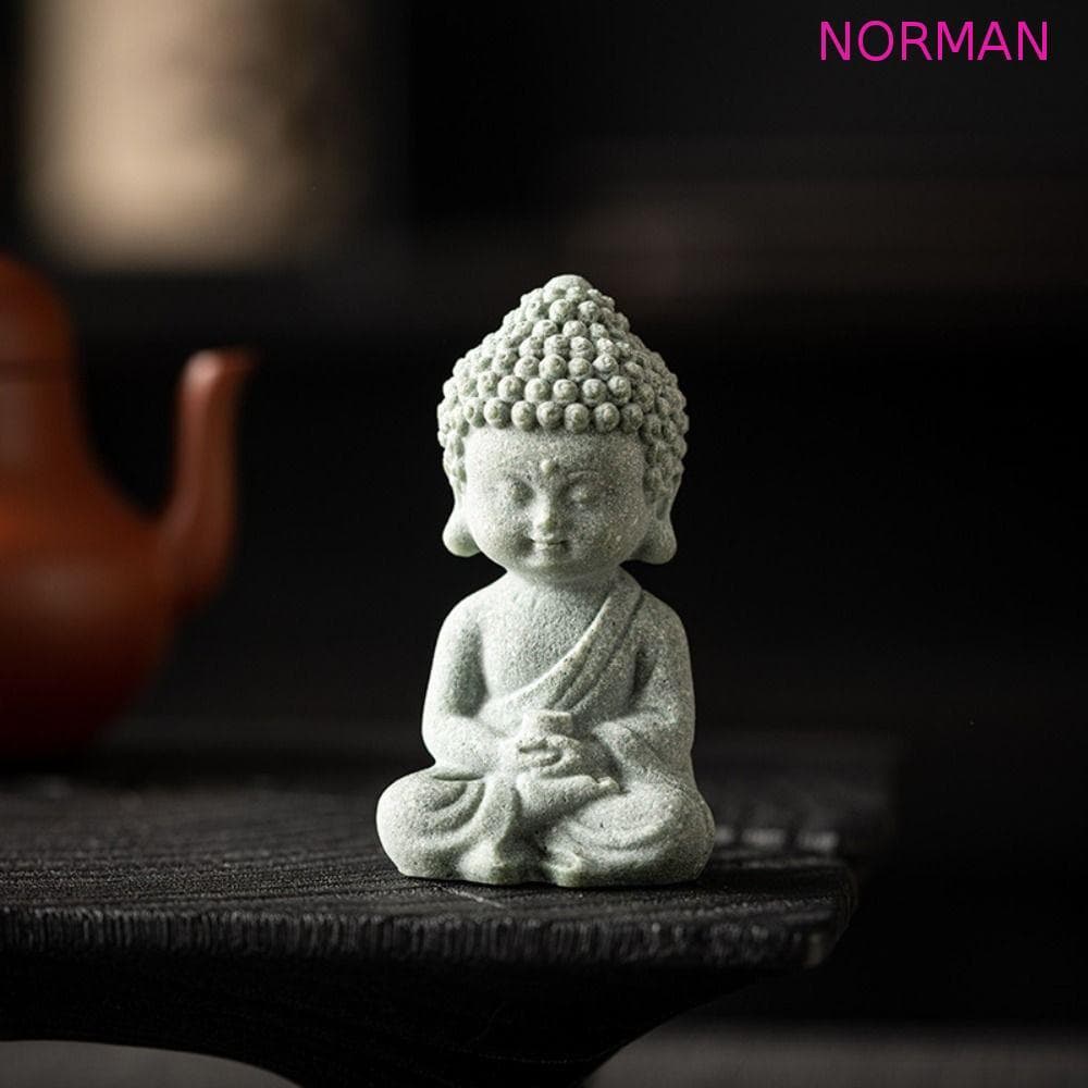 Estátuas De Buda De Aquário NORMAN , Mini Animal De Estimação De Chá Utilizável , Bonecas Delicadas Engraçadas DIY Estát
