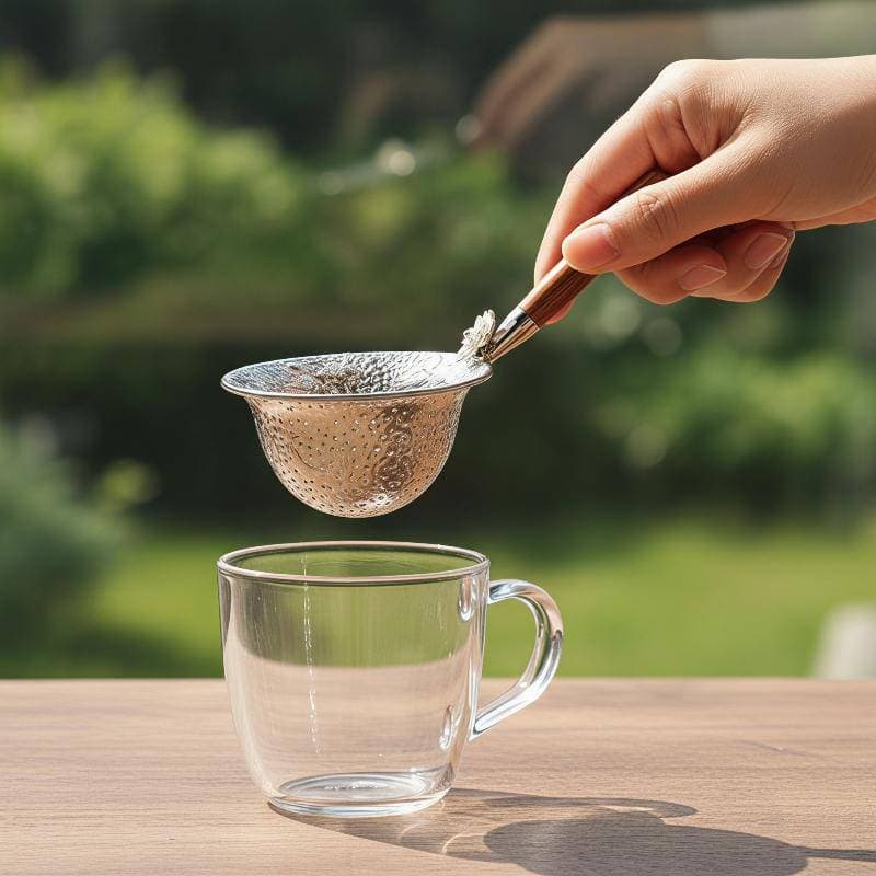 [Well Home] Coador De Chá De Malha De Metal À Prova De Ferrugem Orifício Fino Filtro Peneira Design De Renda Utensílios