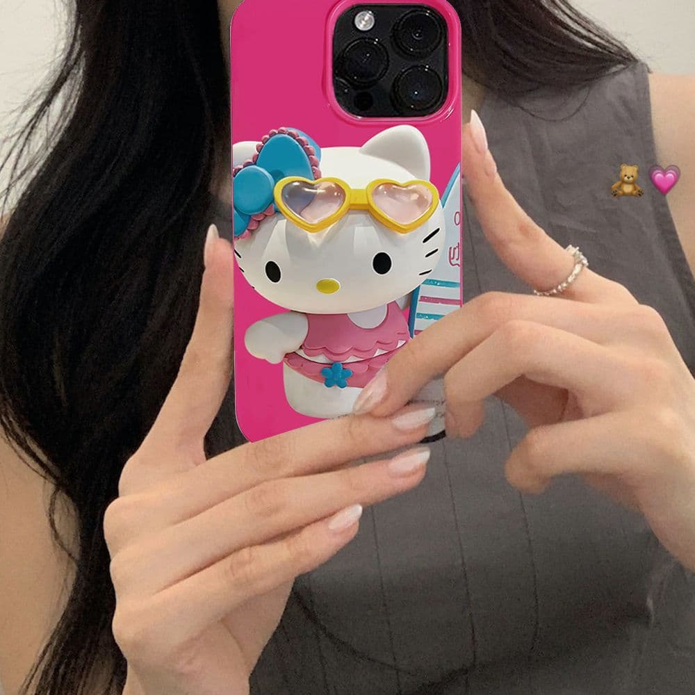 Pronta Entrega |   Capa de Telefone com Estampa de Gato Fofo para Casal e Melhores Amigos, Compatível com iPhone 15 Pro