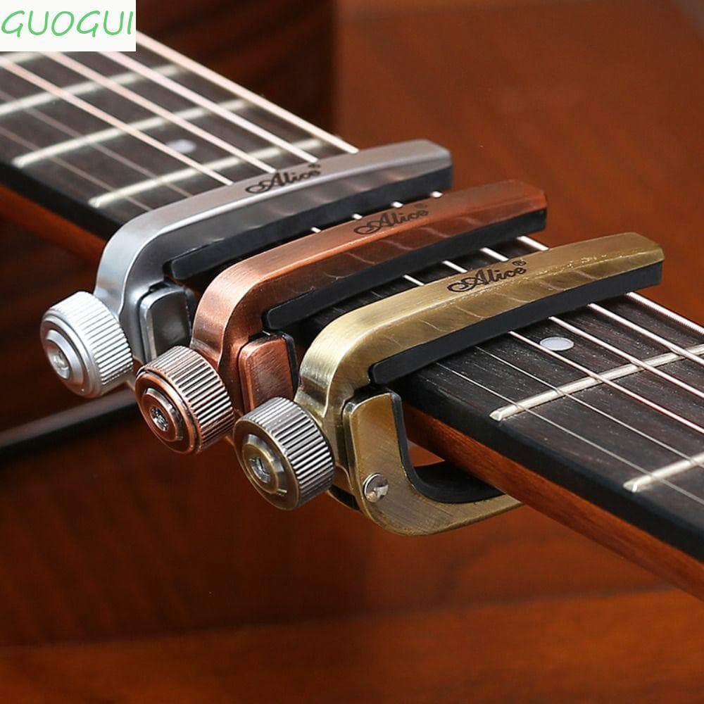GUOGUI Capo De Guitarra , Design De Extrator De Pino Com Clipe De Afinação De Almofada De Silicone , Portátil