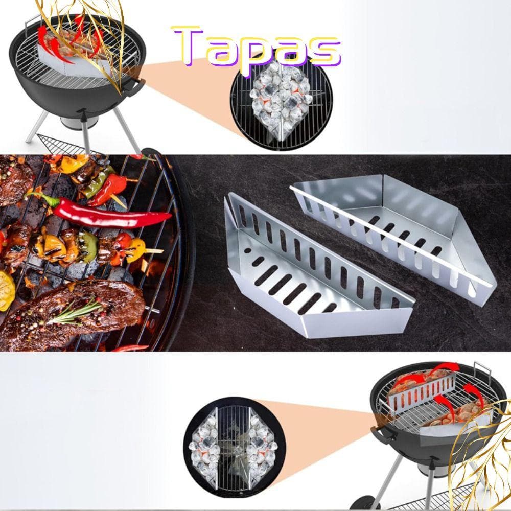 Menina 1/2 Pcs Caixa De Fumante De Churrasco , Design De Fogão De Aquecimento Cesta De Grelha De Carvão De Liga De Zinco