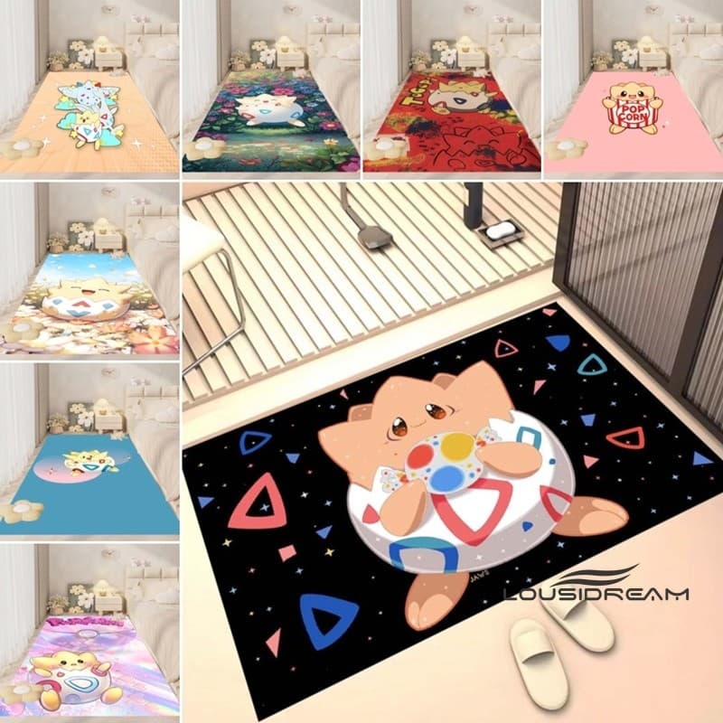 Tapete de Anime Pocobi (Togepi) - adequado para tapete de textura de pelúcia de sala de jogos; Mercadoria Nintendo Switc