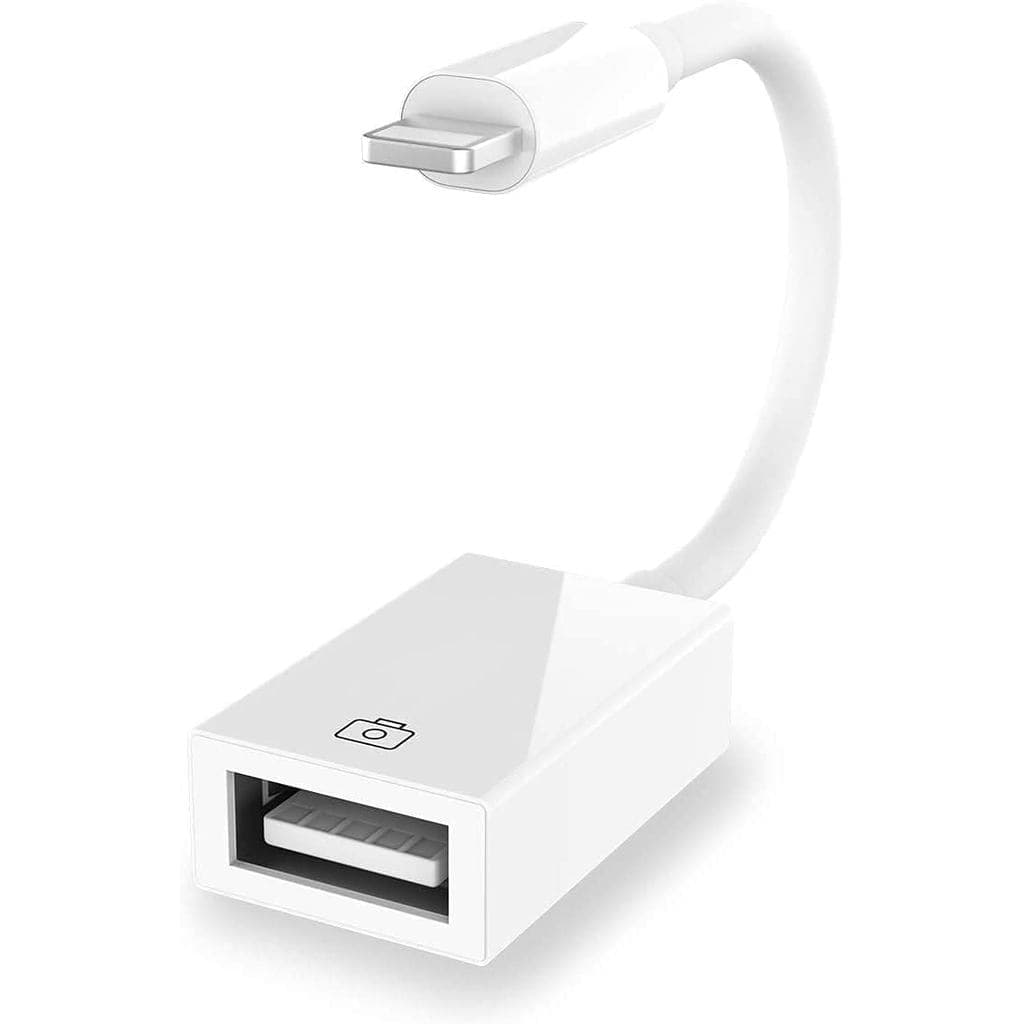 Adaptador de Câmera Lightning para USB Certificado pela Apple MFi para iPhone e iPad, Adaptador de Cabo USB 3.0 OTG Fême