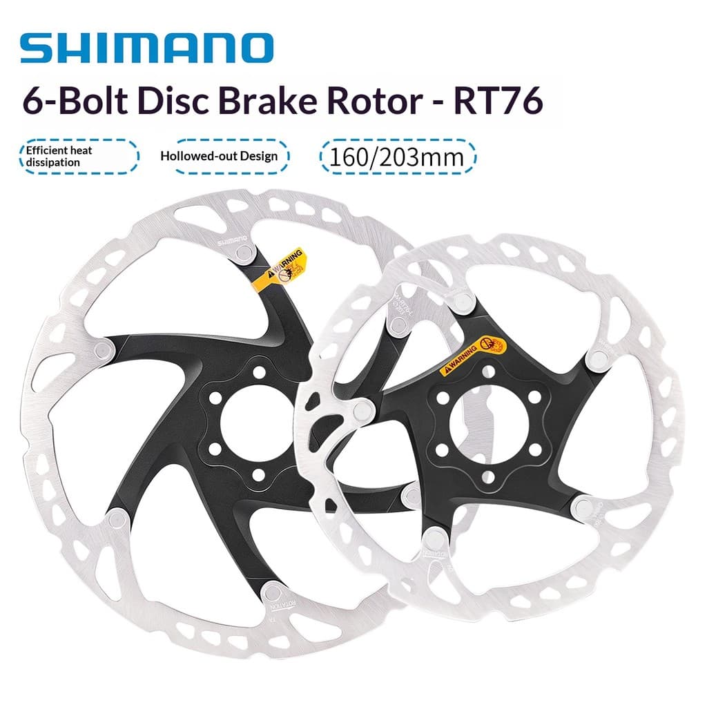 Shimano bicicleta disco de seis pregos SLX RT76 Mountain Road Bike refrigeração Universal pastilha de freio a disco de 6