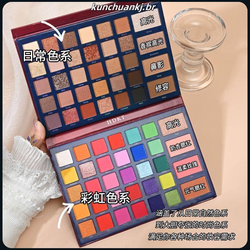 Cos maquiagem artista dedicado 68 cores Multi-função integrada paleta de sombras fosco perolado contorno Blush alto bril