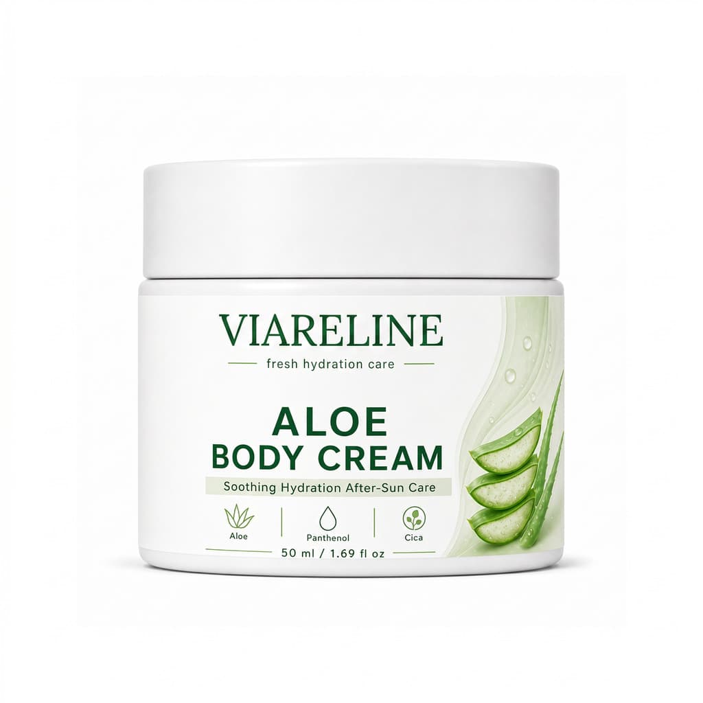 Creme Corporal Calmante Pós-Solar VIARELINE com Aloe Vera Contém aloe vera para proporcionar uma sensação calmante, hidr