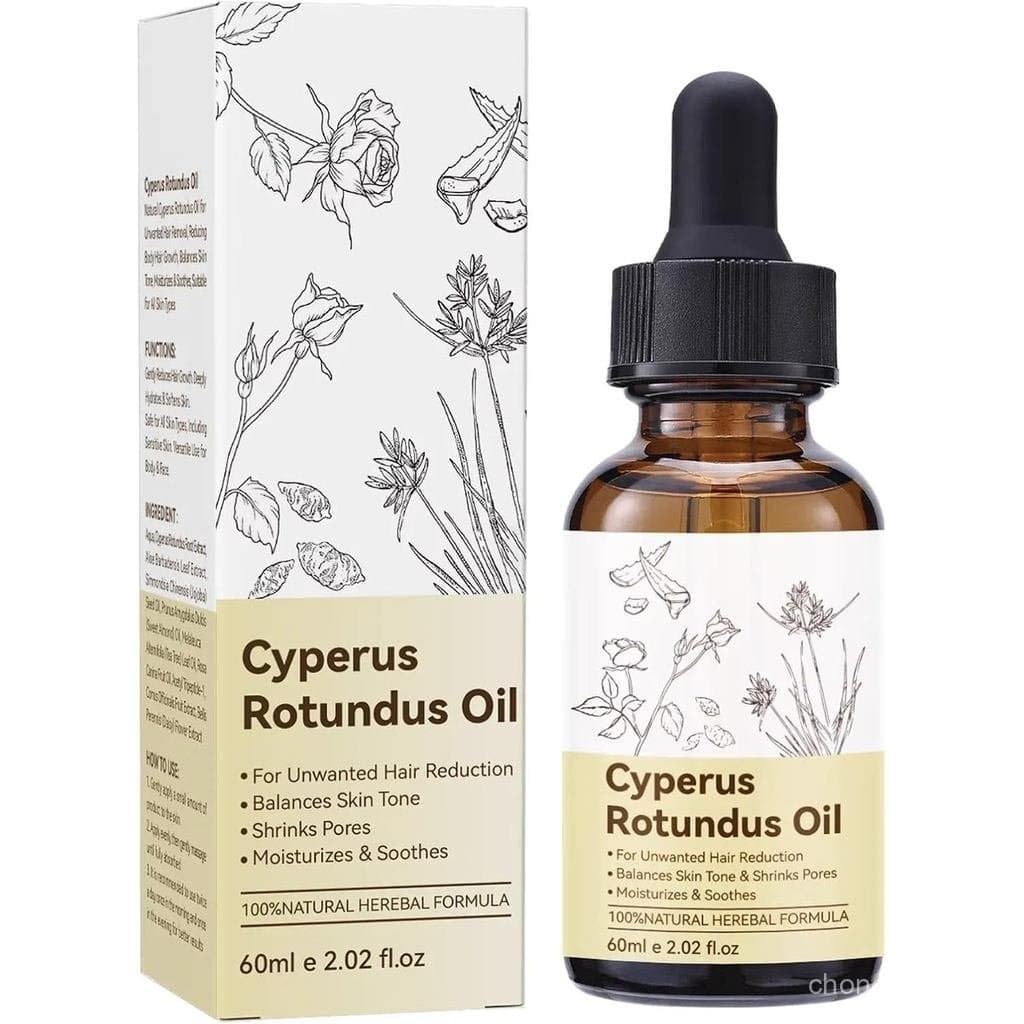 Óleo de Cyperus Rotundus |   Sérum Natural para Redução de Pelos Indesejados, Calmante para a Pele que Minimiza os Poros