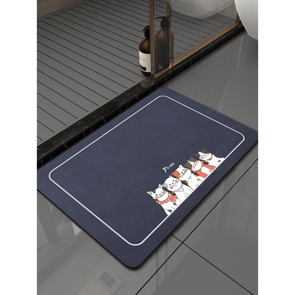 Tapetes absorventes para banheiro, tapetes para pés, porta de banheiro, entrada, banheiro doméstico, antiderrapante, lam
