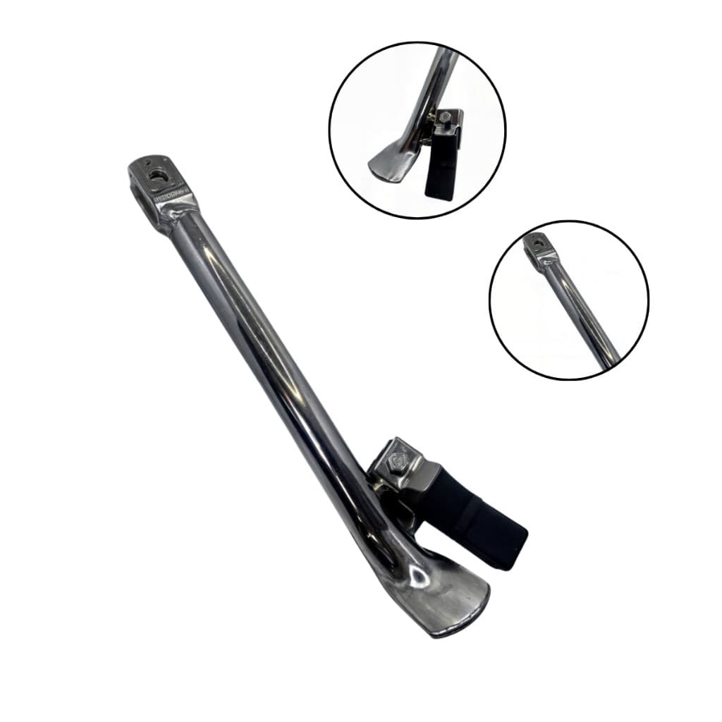 Cavalete Descanso Lateral Pezinho Moto Cg Titan Fan 125 150 160 Com Borracha Cromado