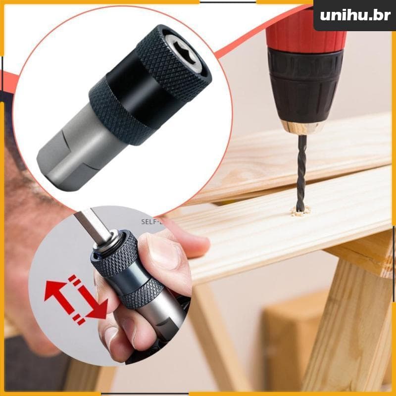 [Unihu] Adaptador De Bits De Chave De Fenda Suporte Mudança Rápida Haste Hexagonal Leve De 6.35 Mm