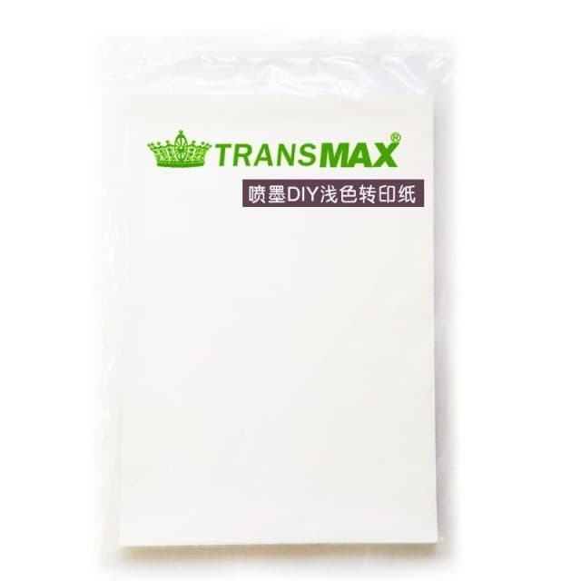TransMax papel de transferência de camiseta, papel de transferência de cor clara, ferro quente, máquina de transferência