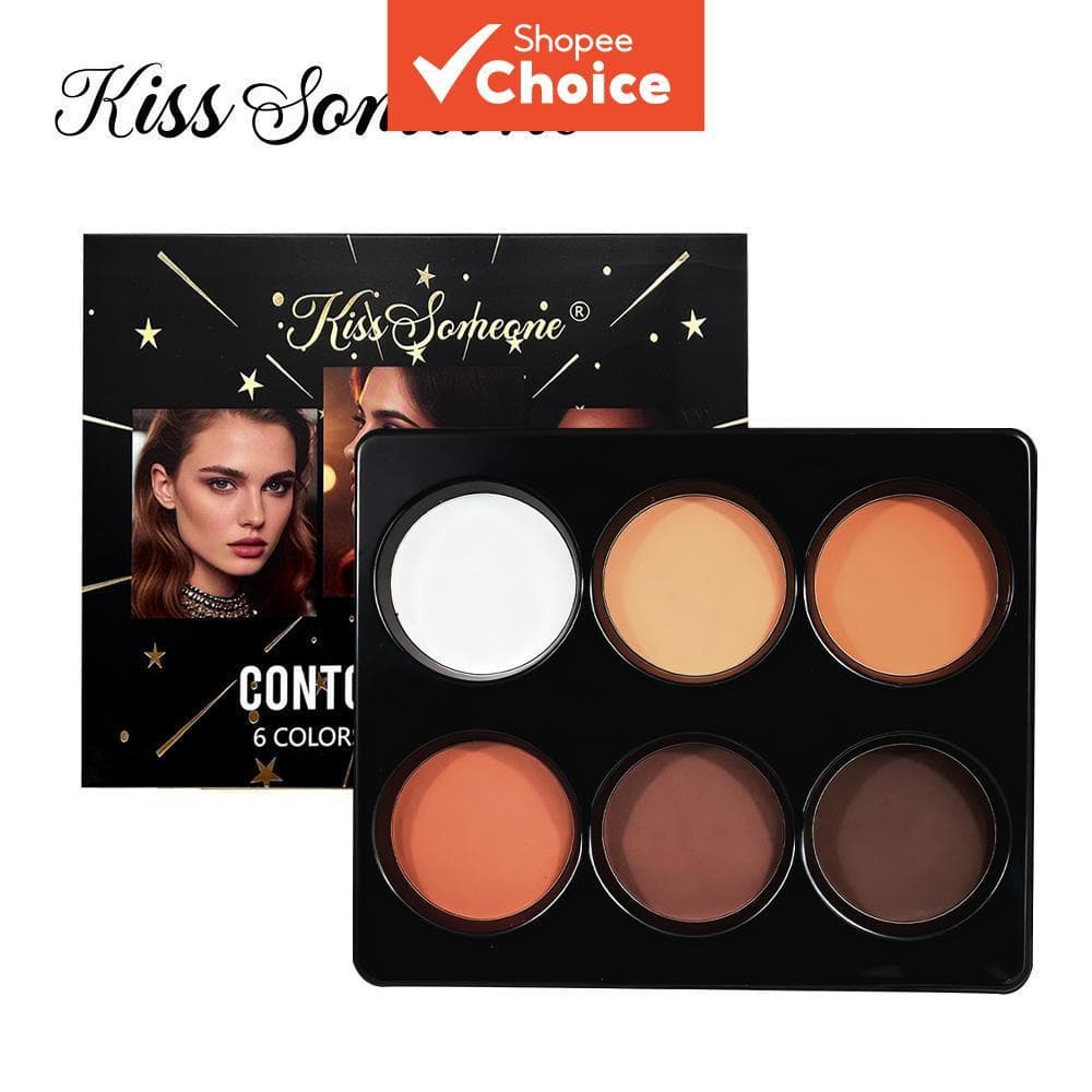Paleta De Destaques De Contorno De 6 Cores GlowMatte , Maquiagem De Base Em Pó Vegano Sem Crueldade , Modelagem De Bronz