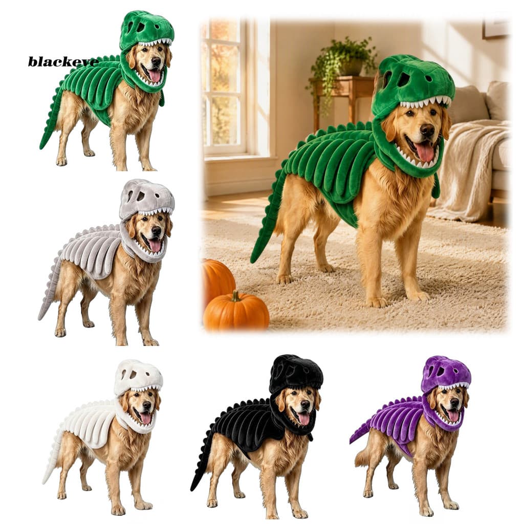BL-Fantasia De Festa Para Cachorro Pequeno , Roupa Animais De Estimação Com Esqueleto De Dinossauro , Roupas Quentes E C