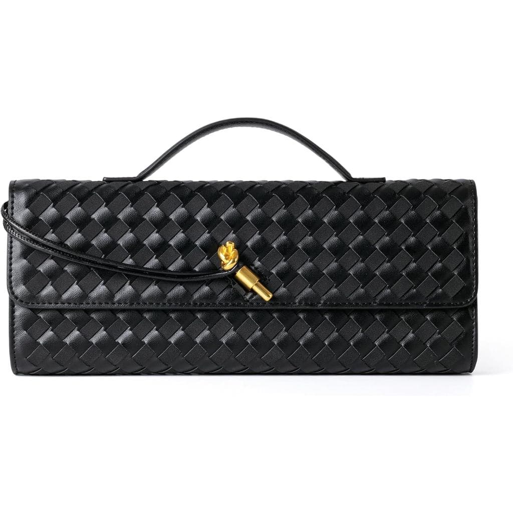Bolsa de Mão Joryin para Mulheres, Clutch de Couro e Camurça Trançada, Bolsa Transversal, Bolsa de Camurça, Bolsa Formal