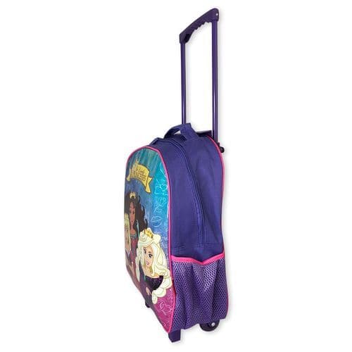 Kit Mochila Infantil Escolar 3 Pecas Princesas Roxa Resistente Alegre Confortavel