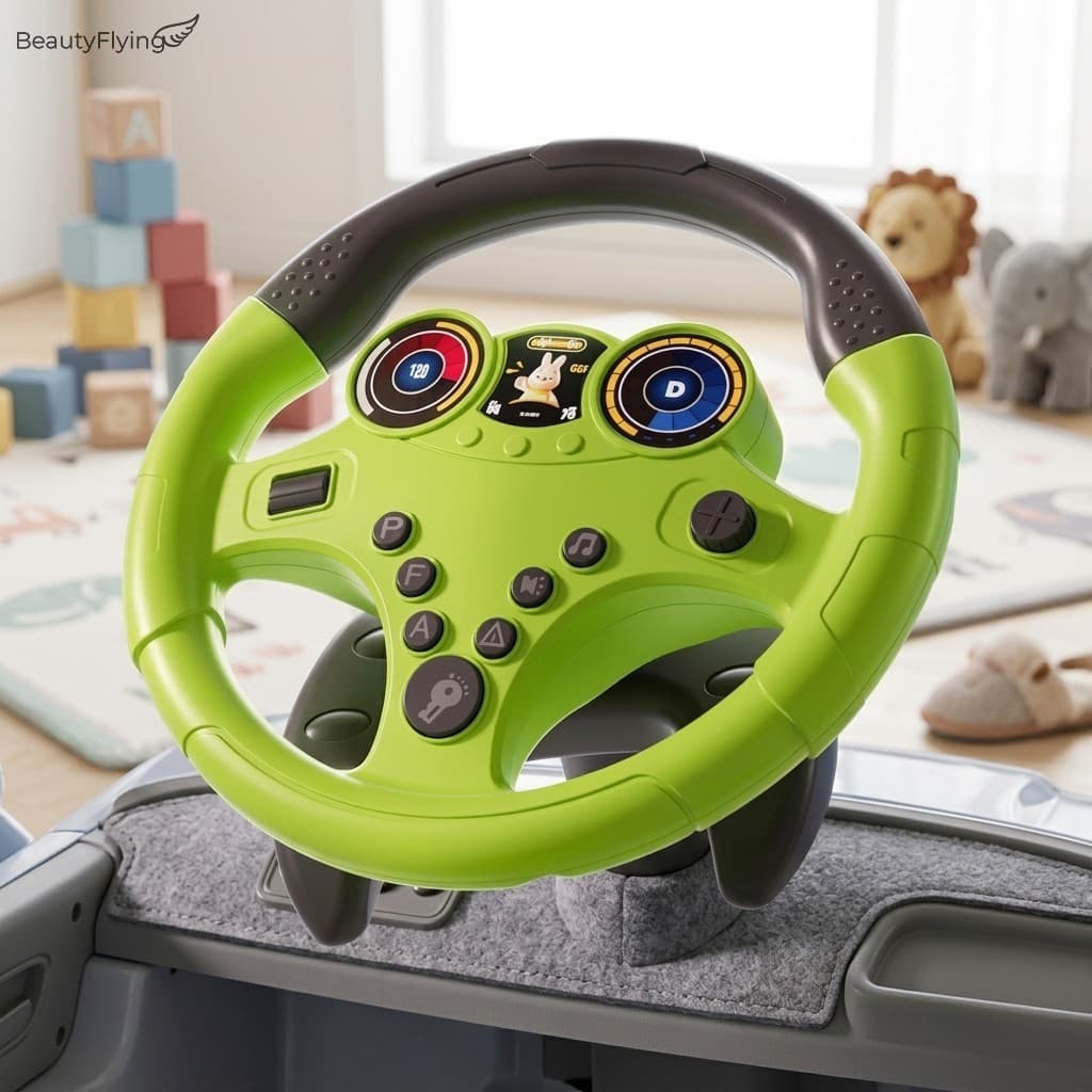 Brinquedo De Volante Infantil ABS-Jogo De Simulação De Condução De Educação Com Efeito Sonoro